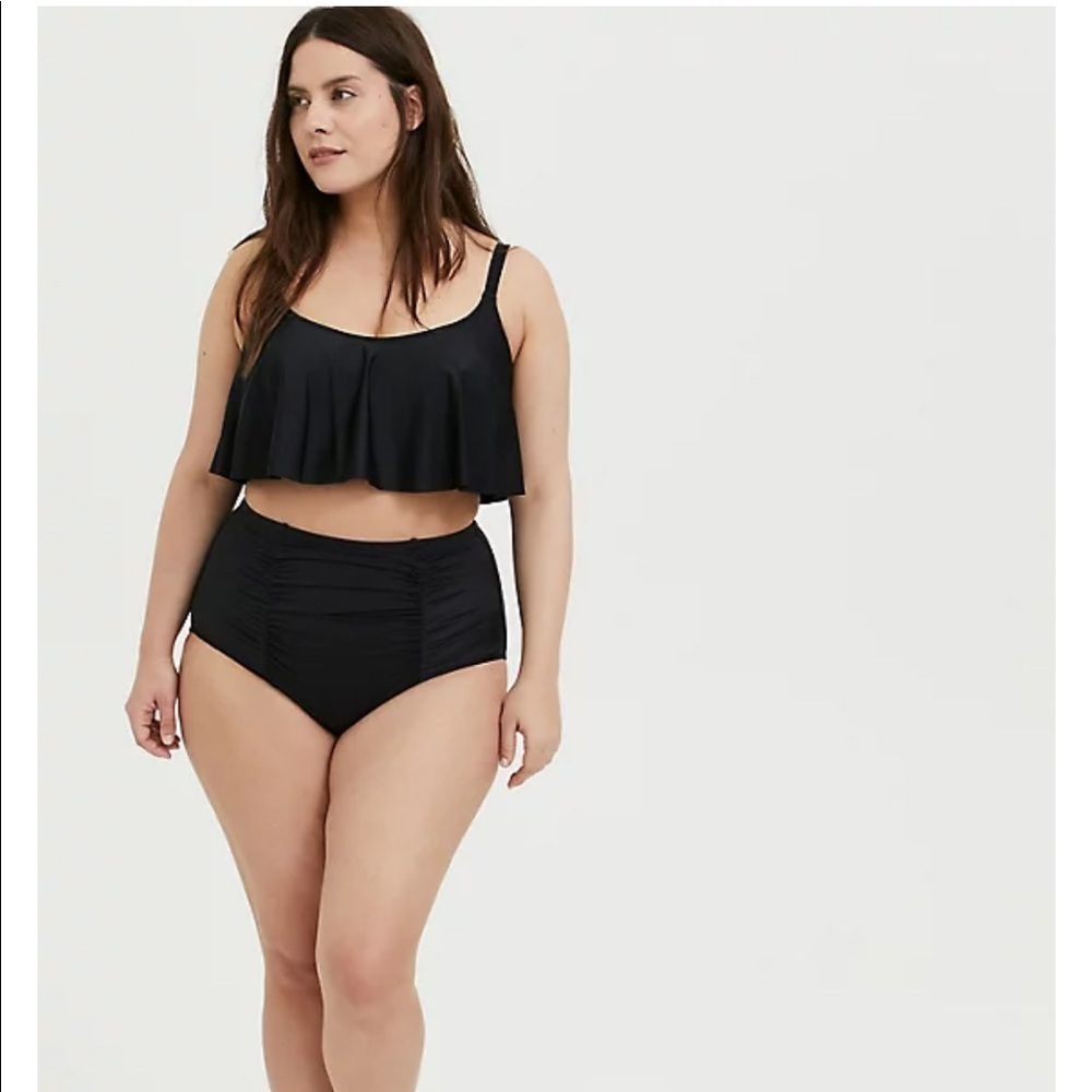 New! Torrid‎ sz 0 Flounce Swim Bathing Suit Top 0X